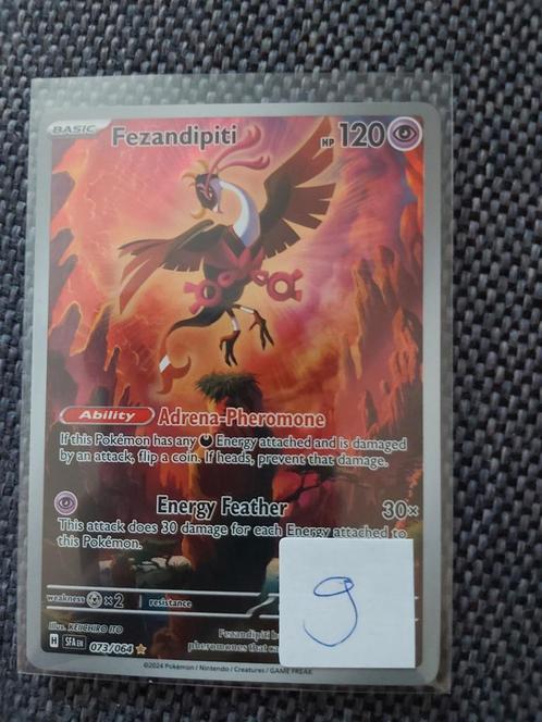 Fezandipiti illustration rare #73 Shrouded Fable, Hobby en Vrije tijd, Verzamelkaartspellen | Pokémon, Zo goed als nieuw, Ophalen of Verzenden