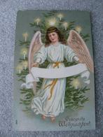 Antieke Kaart uit 1913 - Engel bij Kerstboom, Verzenden, Voor 1920, Gelopen, Feest(dag)