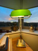 Groene notarislamp in Banker stijl, Huis en Inrichting, Ophalen of Verzenden, Gebruikt, Metaal, Minder dan 100 cm