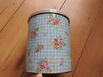Nieuw! Groot rond bewaarblik met ruitjesmotief. B14 x H16,5, Ophalen of Verzenden