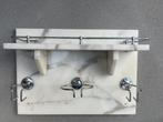 Marmeren achterwand wastafel met plankje en houders, Ophalen, Gebruikt, Overige typen, 50 tot 100 cm
