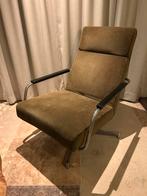 Vintage Harvink draaifauteuil olijfgroen, Huis en Inrichting, Fauteuils, Ophalen, Minder dan 75 cm, Metaal, 50 tot 75 cm