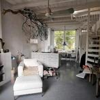 Witte leren stoel te koop, Ophalen of Verzenden, Gebruikt