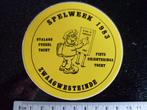 sticker spelweek 1983 zwaagwesteinde etalage puzzel tocht, Verzenden, Zo goed als nieuw, Bedrijf of Vereniging