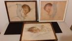 baby schilderijen 3 x, Minder dan 50 cm, Tekening, Minder dan 50 cm, Gebruikt
