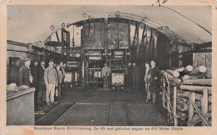 JM404 Treebeek Hoensbrk Staatsmijn Emma Delfstoffen ca 1920, Verzamelen, Ansichtkaarten | Nederland, Ongelopen, Zuid-Holland, 1920 tot 1940