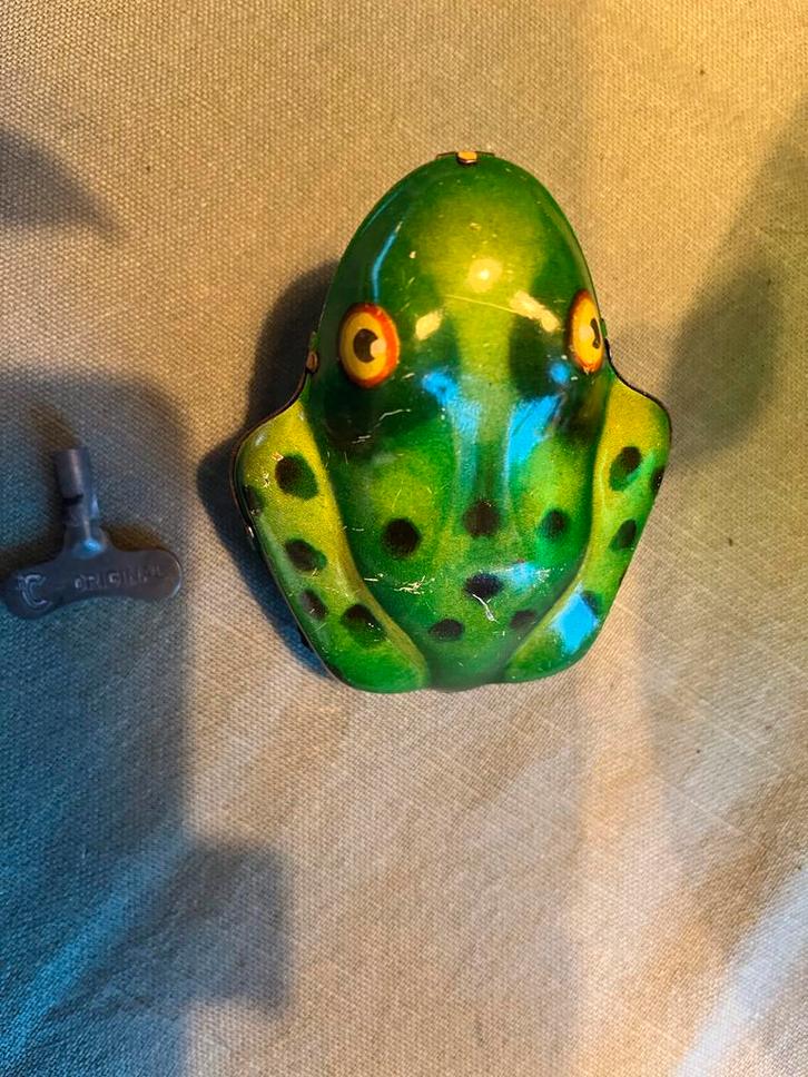 Vintage Kikker Blikken Speelgoed, Antiek en Kunst, Antiek | Speelgoed, Ophalen of Verzenden