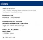 Grote Sinterklaasshow (Dutchtuber Job) 5 kaarten, Tickets en Kaartjes, Drie personen of meer, November