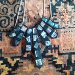 Vintage ketting albone schelp jaren 80, Ophalen of Verzenden, Zo goed als nieuw, Zwart, Steen of Mineraal