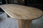 Eettafel Mangohout Naturel Ovaal 215x100x78, Huis en Inrichting, Tafels | Eettafels, Japandi, Nieuw, Savoire, Vijf personen of meer