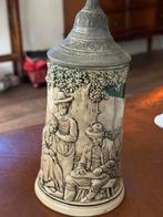 Antieke bierpul 0,5ltr met tinnen afsluiting, Ophalen of Verzenden