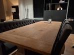 Robuuste kloostertafel (event compleet met bank en stoelen), Huis en Inrichting, Tafels | Eettafels, Ophalen, Gebruikt, Eikenhout