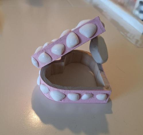 Te koop: kunst met schelpen: doosje met schelpen, Antiek en Kunst, Kunst | Overige Kunst, Ophalen of Verzenden