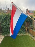 Vlaggenstok met nederlandse vlag, Diversen, Vlaggen en Wimpels, Ophalen, Gebruikt