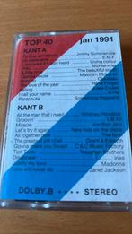 Top 40 muziek cassette januari 1991, Cd's en Dvd's, Cassettebandjes, Gebruikt, Ducoso, 1 bandje, Ophalen of Verzenden