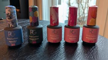 10x Pink Gellac (acht kleuren, base en matte topcoat) beschikbaar voor biedingen