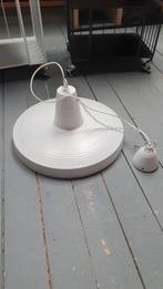 Vt wonen hanglamp wit, getrommeld metaal., Ophalen of Verzenden, Zo goed als nieuw, Metaal, Minder dan 50 cm