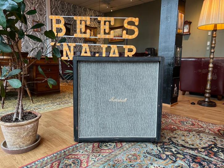 1968 Marshall 1960B 4x12 Pinstripe Bottom Cabinet cab, Muziek en Instrumenten, Versterkers | Bas en Gitaar, Gebruikt, Gitaar, 50 tot 100 watt