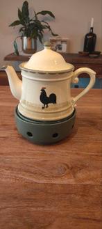 ZGAN theepot met theelicht Kip en Haan, Huis en Inrichting, Keuken | Servies, Ophalen of Verzenden, Zo goed als nieuw, Overige stijlen