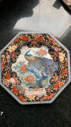 Prachtig porseleinen bord met pauwen, Ophalen of Verzenden