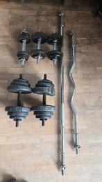 Gewichten (ijzer) met halters en stangen, Sport en Fitness, Ophalen, Gebruikt, Halterset