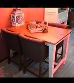 Bartafel 4x stoelen ziet foto, Huis en Inrichting, Ophalen, Gebruikt