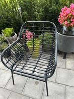 Tuinbank & 2 Stoelen met Kussens. Antraciet, Tuin en Terras, Tuinbanken, Ophalen of Verzenden, Zo goed als nieuw, Metaal