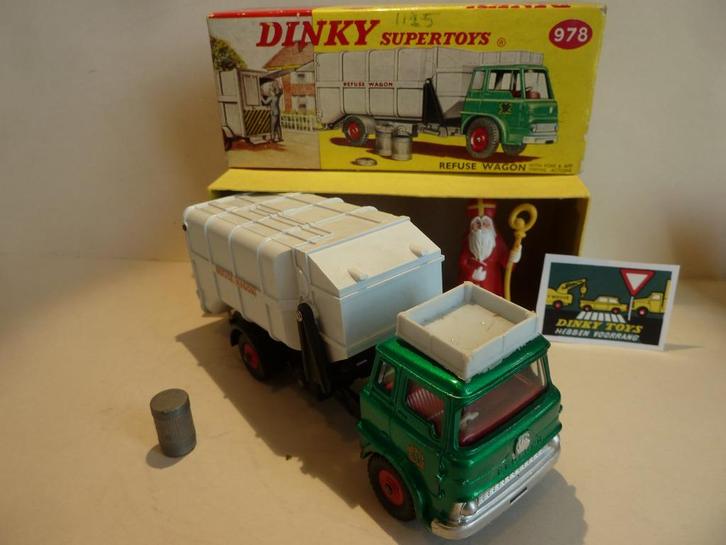 DINKY TOYS:  978 REFUSE  WAGON + super strakke DOOS, Hobby en Vrije tijd, Modelauto's | 1:43, Zo goed als nieuw, Bus of Vrachtwagen