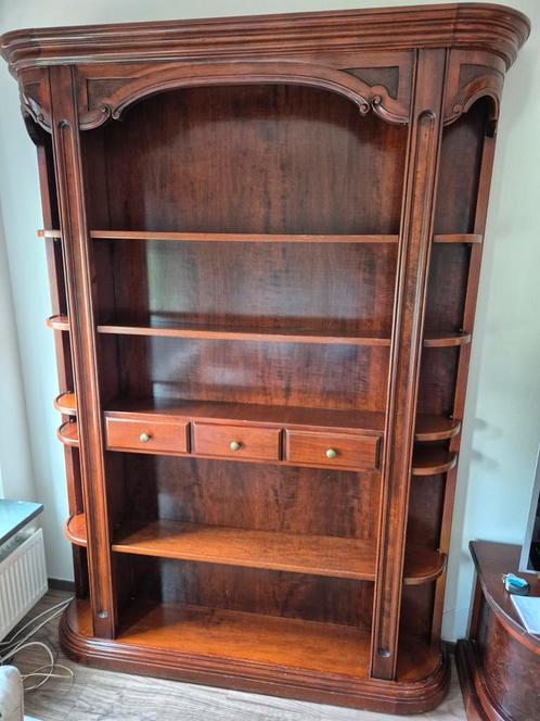 Wandkast Wortelnoten - Klassiek, Huis en Inrichting, Kasten | Boekenkasten, Gebruikt, 150 tot 200 cm, 200 cm of meer, 25 tot 50 cm