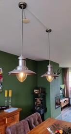 Twee hanglampen, Zo goed als nieuw, 50 tot 75 cm, Ophalen, Glas