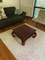 Antieke salontafel | Massief hout | 60x60 cm, Huis en Inrichting, Banken | Complete zithoeken, Ophalen, Nieuw, Hout, Oriëntaalse / Balinese stijl
