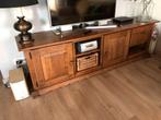 Donkereiken TV-meubel - Zo goed als nieuw!, Ophalen, Eikenhout, Zo goed als nieuw, 200 cm of meer