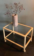 vintage kunststof bijzettafel / serveerwagen, Huis en Inrichting, Tafels | Bijzettafels, Ophalen, Minder dan 45 cm, Kunststof