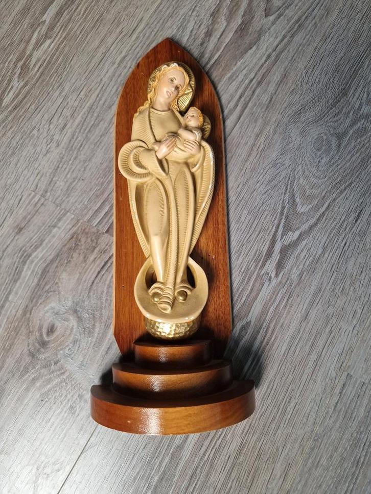 Vintage Maria met Kind Wandbeeld, Antiek en Kunst, Antiek | Religie, Ophalen