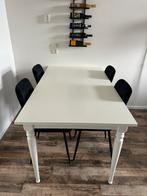 Ikea Ingatorp eettafel 155/215cm lang, Huis en Inrichting, Tafels | Eettafels, Ophalen, 50 tot 100 cm, Zo goed als nieuw, 150 tot 200 cm