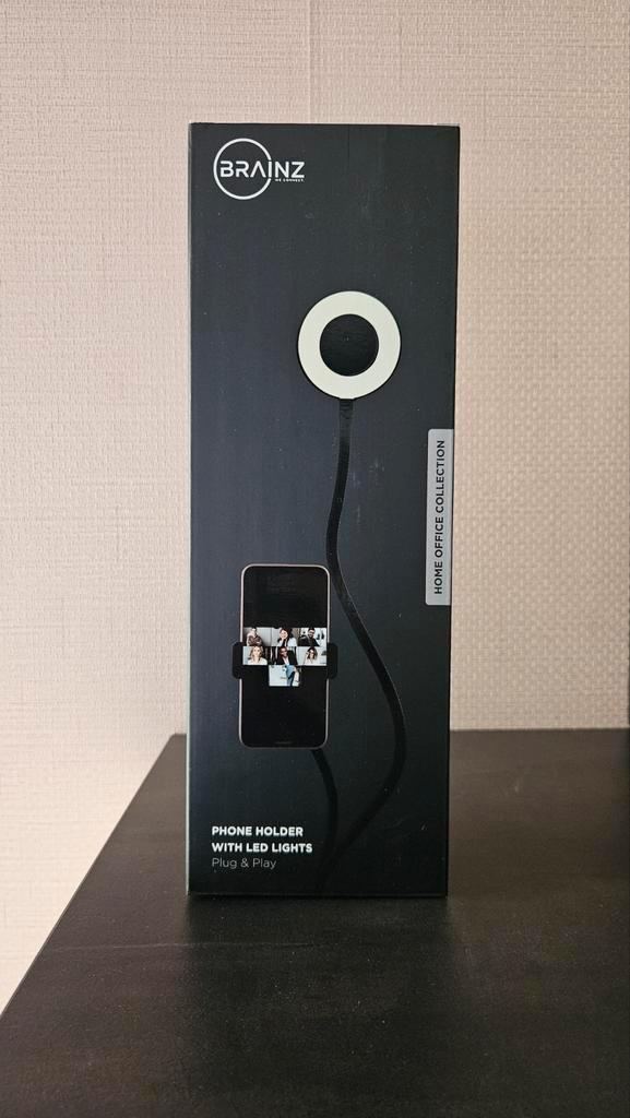 Telefoonhouder met LED Selfie Licht - Nieuw in Doos, Telecommunicatie, Mobiele telefoons | Overige merken, Nieuw, Zonder abonnement