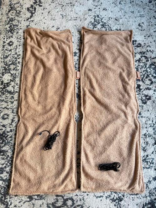 2 draadloze warmtedekens voor op stoelen (teddy stof), Huis en Inrichting, Woonaccessoires | Plaids en Woondekens, Zo goed als nieuw