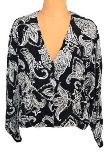 Joseph Janard blouse top, zwart/wit, Mt. 38 / M beschikbaar voor biedingen