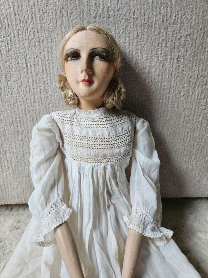 Antieke Franse Sofadoll Sofa Boudoir Doll, Antiek en Kunst, Curiosa en Brocante, Ophalen