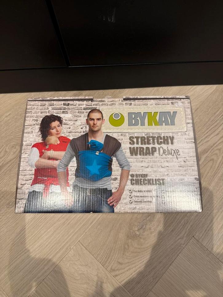 ByKay Stretchy Wrap Deluxe Draagdoek ZGAN, Kinderen en Baby's, Babydragers en Draagdoeken, Zo goed als nieuw, Draagdoek, Buik, Rug of Zij
