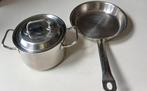 1rvs SIGG koekenpan 24cm en een 3liter SIGG kookpan, Ophalen, Gebruikt, Rvs, Keramische plaat