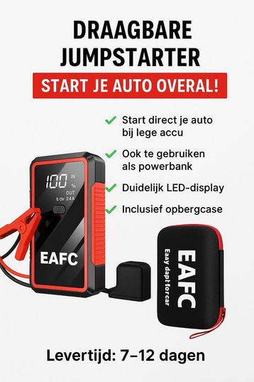 Draagbare jumpstarter EAFC + case beschikbaar voor biedingen