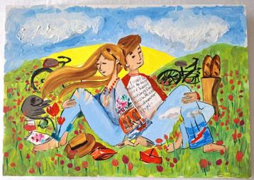 Acrylillustratie beschikbaar voor biedingen