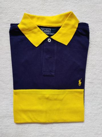 Polo Ralph Lauren poloshirt blauw/geel Custom Fit maat S beschikbaar voor biedingen