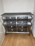 Zilverkleurig Ladekast/ Buikkast, Huis en Inrichting, Kasten | Ladekasten, Ophalen, 50 tot 100 cm, Zo goed als nieuw, 3 of 4 laden