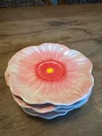 Bloem gebaksbordjes - 4 stuks, Huis en Inrichting, Keuken | Servies, Ophalen of Verzenden, Zo goed als nieuw, Bord(en), Overige stijlen