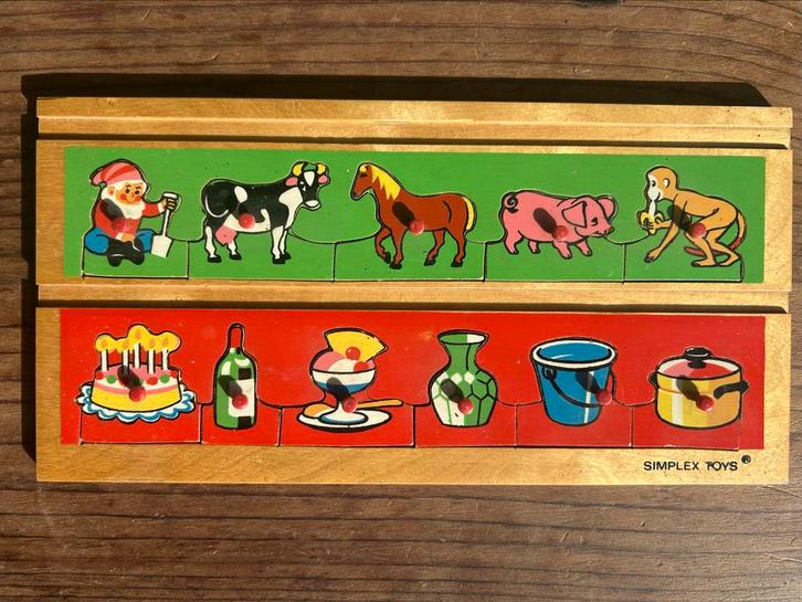 Vintage Simplex Puzzel - Jaren 70, Kinderen en Baby's, Speelgoed | Kinderpuzzels, Gebruikt, 2 tot 4 jaar, Minder dan 10 stukjes