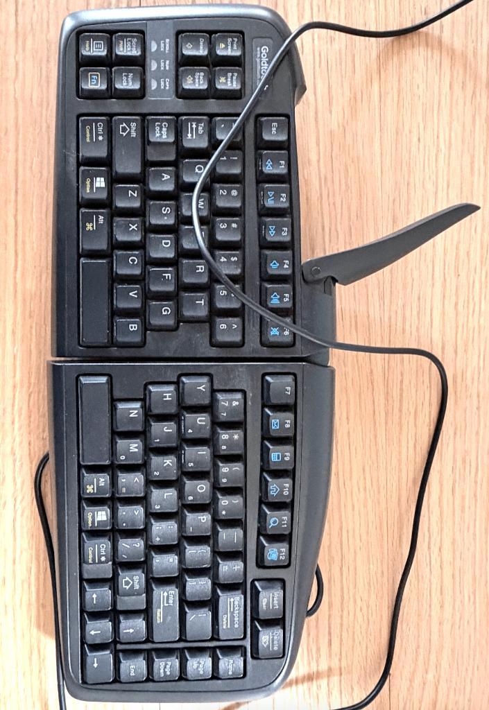 Goldtouch verstelbaar ergonomisch split keyboard, Computers en Software, Toetsenborden, Gebruikt, Qwerty, Bedraad, Ergonomisch