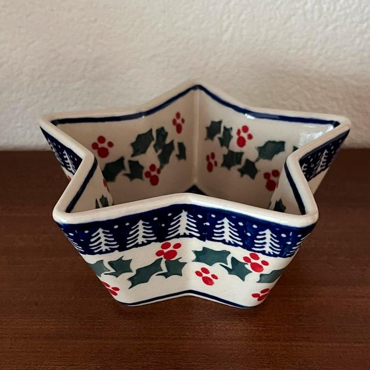 Bunzlau Ster Schaaltje Kerst Hulst, Antiek en Kunst, Antiek | Keramiek en Aardewerk, Ophalen of Verzenden