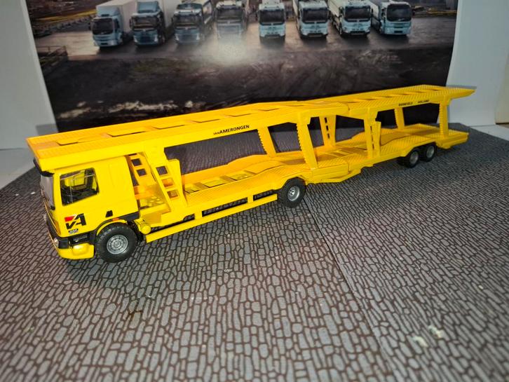 Daf CF autotranpoter van Amerongen Barneveld van T.M.U, Hobby en Vrije tijd, Modelauto's | 1:50, Zo goed als nieuw, Overige merken